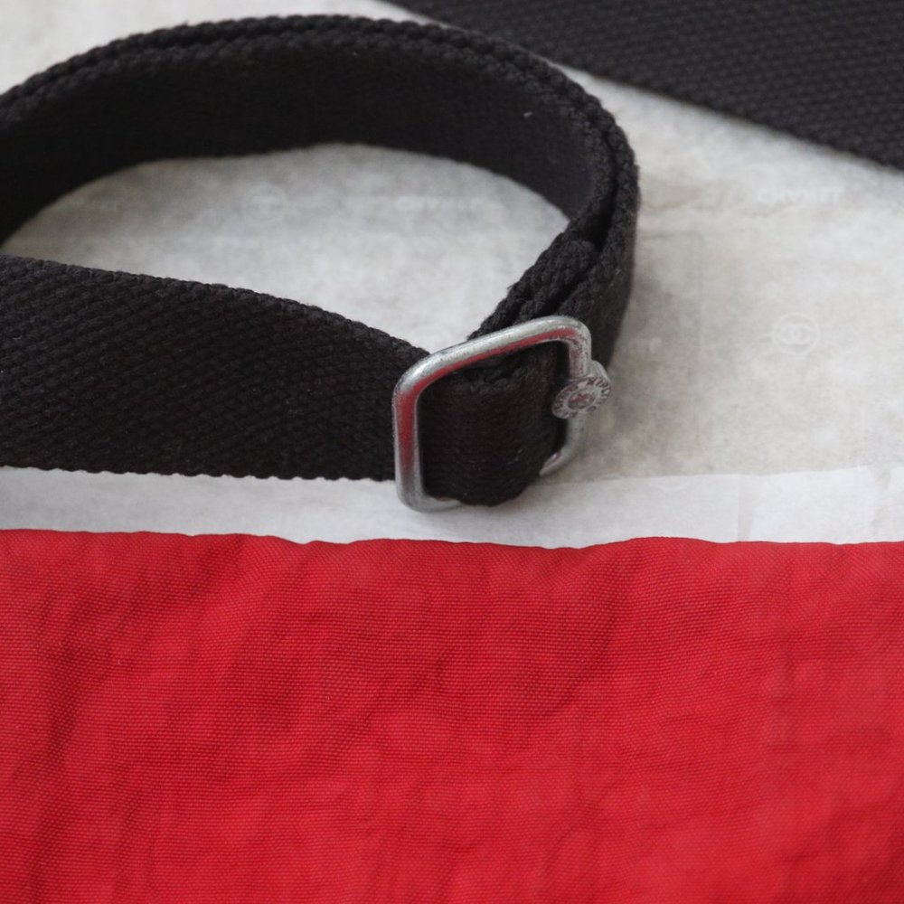 Vintage Kipling Red Black Messenger Bag Reiss with Monkey Crossbody Shoulder - Picture 6 of 10